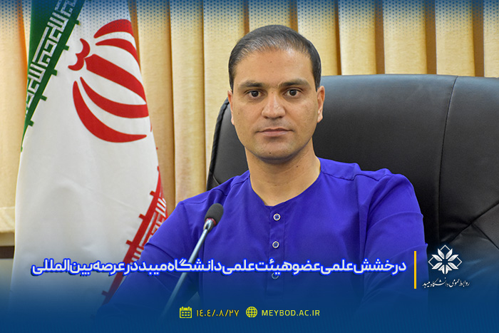 درخشش علمی عضو هیئت علمی دانشگاه میبد در عرصه بین‌المللی